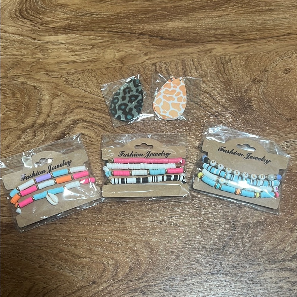 Colorful Beaded Kids Bracelet Set